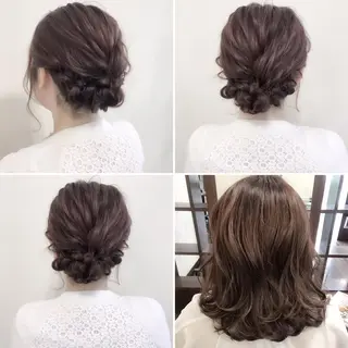 ミディアム ヘアアレンジ 沢田 瞳のヘアスタイル