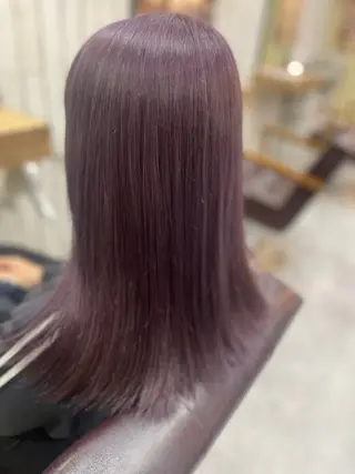 セミロング カラー little link福岡所属・今村 詩のヘアスタイル