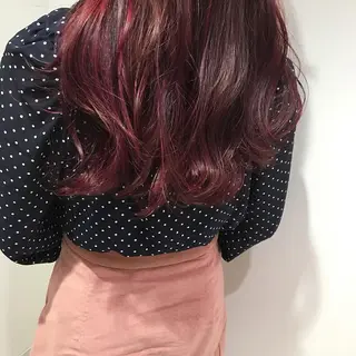 ロング カラー ヘアアレンジ 福壽 優奈のヘアスタイル