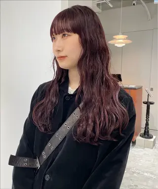 ロング カラー 原 菜帆のヘアスタイル