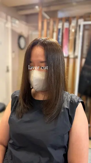 セミロング 角田リサ /代々木上原のヘアスタイル