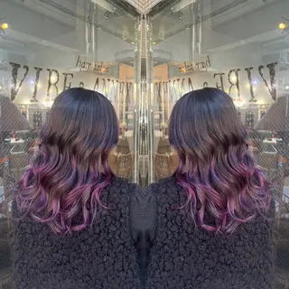 セミロング カラー レイヤー/ボブ/ ミニボブ/AOIのヘアスタイル