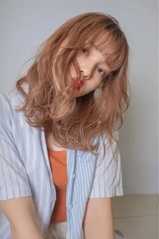 ミディアム カラー パーマ gite カワムラナオキのヘアスタイル