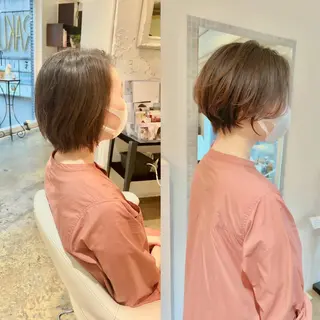 ショート カラー ショート/ボブ/縮毛 三上達大のヘアスタイル