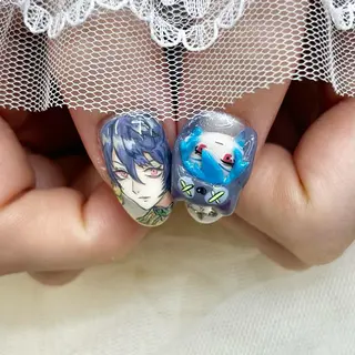 セミロング ネイル 池袋痛ネイル Nok. 渡辺のネイルデザイン