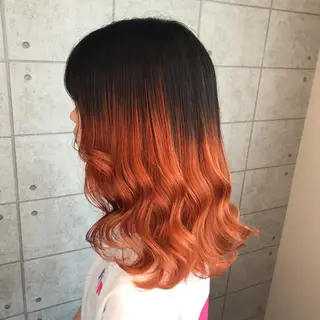 セミロング カラー knock【ノック】所属・烏丸韓国ヘア🇰🇷 ayaka🎀のヘアスタイル