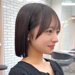 ショート 莉乃/縮毛矯正/髪質 改善/艶カラーのヘアスタイル