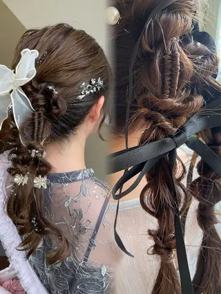 ヘアアレンジ ツヤ感カラー✨/ 顔周りカット西川絢音のヘアスタイル