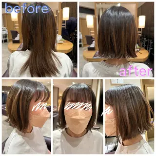 ミディアム 横山 美由紀のヘアスタイル