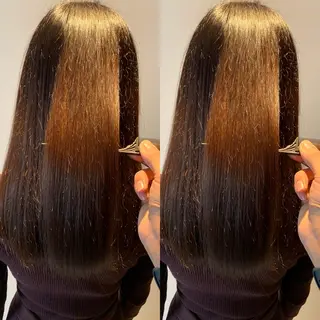 ロング 髪質改善 上品艶感カラーのヘアスタイル