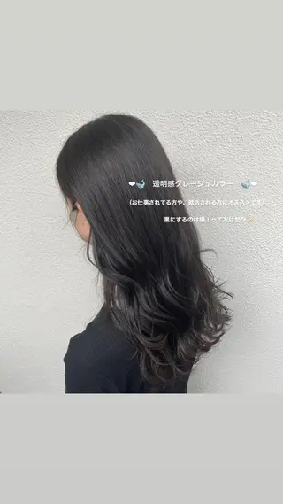 ロング カラー パーマ ヘアアレンジ メンズ キッズ ネイル マツエク・マツパ 透明感カラー・レイヤ ー🎀amika🎀のヘアスタイル