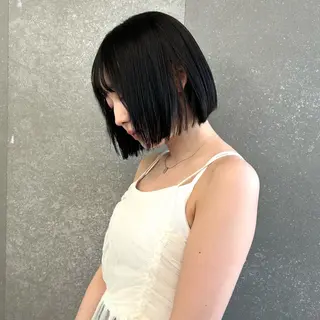 ミディアム ボブ/くびれボブ/ 髪質改善/Ru-kaのヘアスタイル