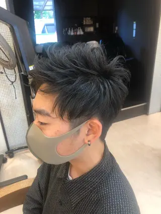 ショート メンズ 🌙似合わせ🐈‍⬛ ケア✨又吉のヘアスタイル