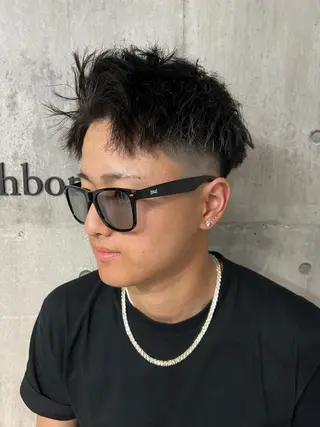 メンズ うる艶🫧ハイトーン 💜🦋🫧ミズキのヘアスタイル