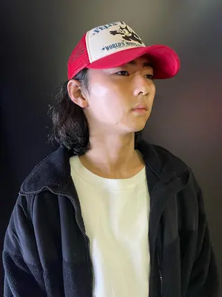 パーマ メンズ スパイキーパーマ 柏NO1 藤本葉のヘアスタイル