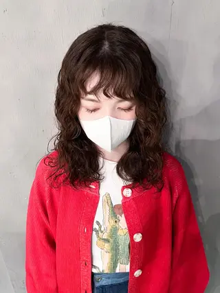 ミディアム パーマ 原宿パーマ kazuのヘアスタイル