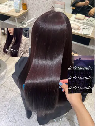 ロング カラー 髪質改善&艶カラー/ ほんだあみ (♡)のヘアスタイル