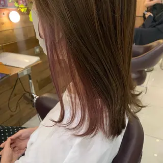 ミディアム カラー アカネ/暖色カラー /ボブ🪐🧡のヘアスタイル
