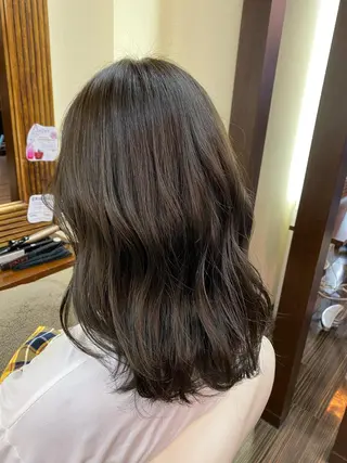 セミロング カラー ヘアアレンジ 加藤 瑠美のヘアスタイル