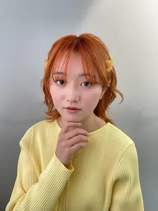 ショート カラー ヘアアレンジ ボブ/透明感ベージュ 🫧クルミ🌟のヘアスタイル