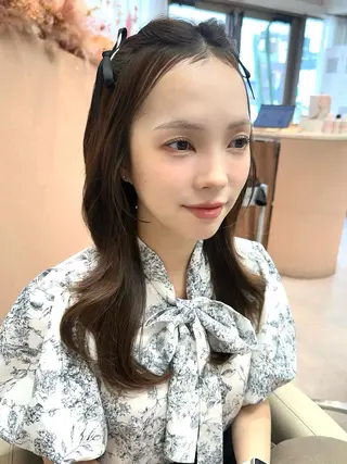 セミロング パーマ 韓国ヘア🦢🖤 Sayumiのヘアスタイル