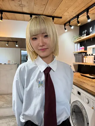 ミディアム Rico / bob/グレージュのヘアスタイル