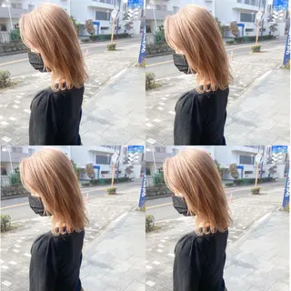 セミロング カラー 竹内啓太 ボブのヘアスタイル