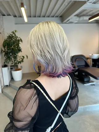 ショート カラー ハイトーン×似合わせ 🌱中川慎之介のヘアスタイル