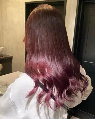 セミロング カラー 💗ガーリーヘア🎀 saki💗のヘアスタイル