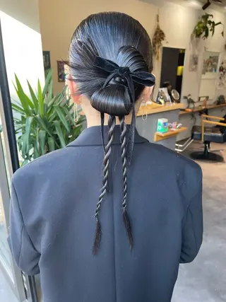 ロング ヘアアレンジ アトム/ウルフ パーマ/レイヤーのヘアスタイル