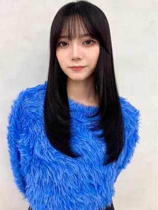 ロング カラー 🇰🇷韓国レイヤー ケアカラー／田川佑紀のヘアスタイル