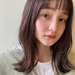 ミディアム カラー ぱつっとボブ/ 小野あかねのその他イメージ