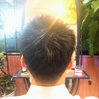 ショート カラー パーマ メンズ 表参道Lise おおいしおりのヘアスタイル