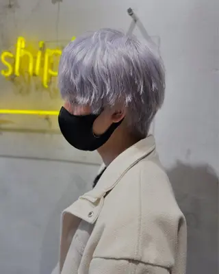 カラー メンズ kanta 梅田 韓国ハイトーンのヘアスタイル