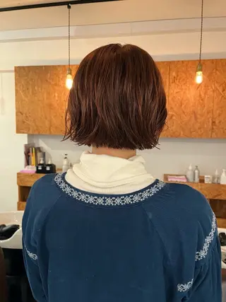 ショート カラー 暖色/パーマ 🌼クニトウメイのヘアスタイル