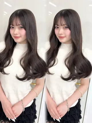 ロング カラー 盛れる顔周り🤍渋谷 Risa🎀のヘアスタイル
