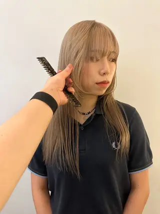 セミロング カラー Cinq所属・ハイライト🌟/ ボブ/豊田のヘアスタイル