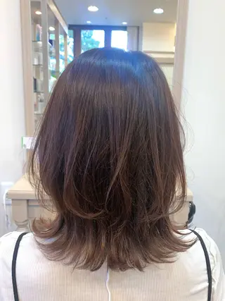 ミディアム 福原遼華/小顔ショー ト/髪質改善のヘアスタイル