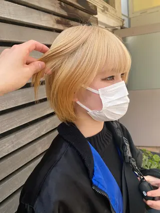ショート カラー レイヤーウルフ エクステ磯部のヘアスタイル