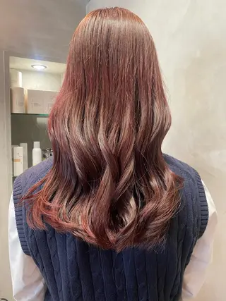 セミロング hina💟 透明感カラーのヘアスタイル