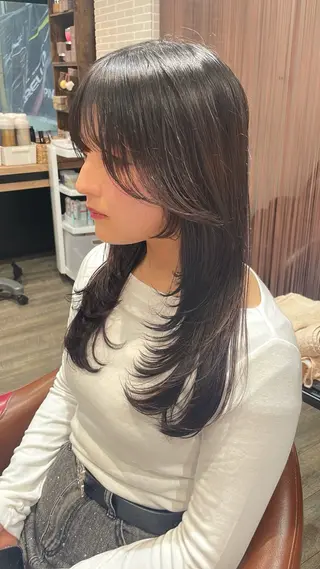 セミロング カラー 大人可愛い/レイヤー /ブリーチ/溝口誠二のヘアスタイル