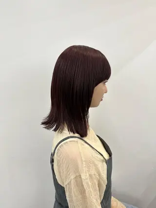 ミディアム カラー 顔まわりカット/艶髪 カラー✨けいとのヘアスタイル