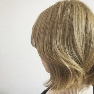 ミディアム カラー ✨髪質改善矯正× ブリーチ✨YU-KIのヘアスタイル
