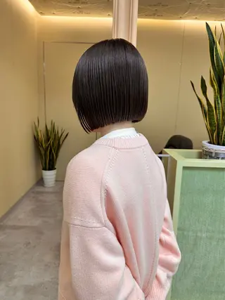 ミディアム ボブ/ぱつっとボブ/ 谷口 海星のヘアスタイル