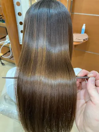 ロング コテ巻き風パーマ/ 髪質改善/河島恭平のヘアスタイル