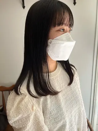 ロング カラー ヘアアレンジ メンズ アイブロウ GO TODAY シェアサロン 表参道Flos店所属・nishi fuyumiのヘアスタイル
