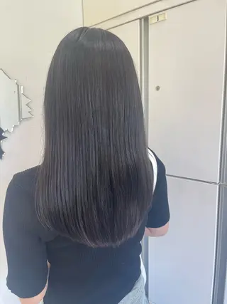 セミロング カラー HAIR&MAKE  EARTH若葉台店所属・ICHIRI" 艶カラー/縮毛矯正のヘアスタイル
