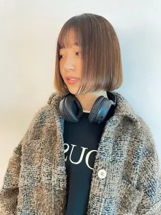 ショート 🎀ボブ+ハイトーン シュカ👶🏻のヘアスタイル