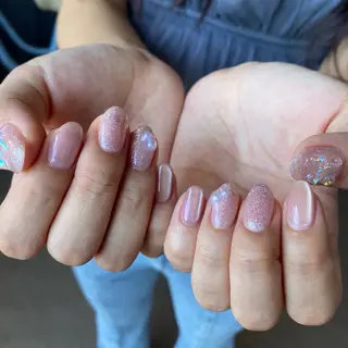 ネイル amuse 手書きニュアンスのネイルデザイン