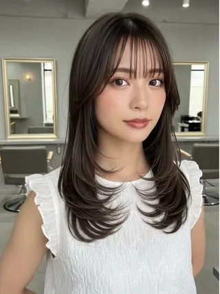 セミロング 似合わせボブ✖️ 韓国レイヤー✨小関のヘアスタイル